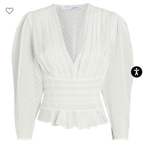 Ciotapse Pleated Swiss Dot Blous size 34